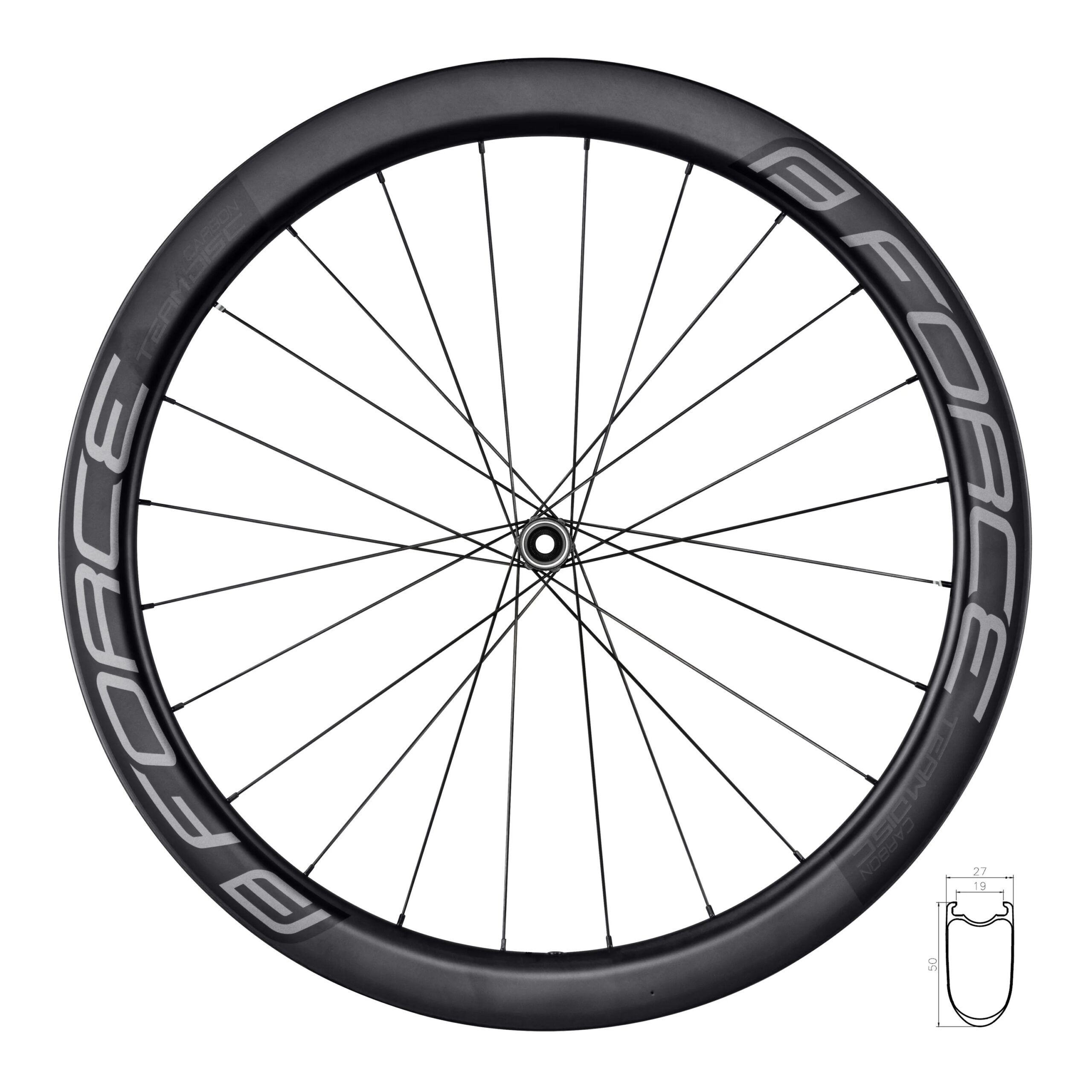 kolo přední siln. F TEAM SP KARBON DISC 50 plášť.