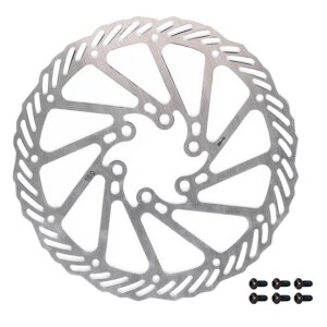 kotouč brzdový FORCE-7 160 mm, 6 děr, stříbrný