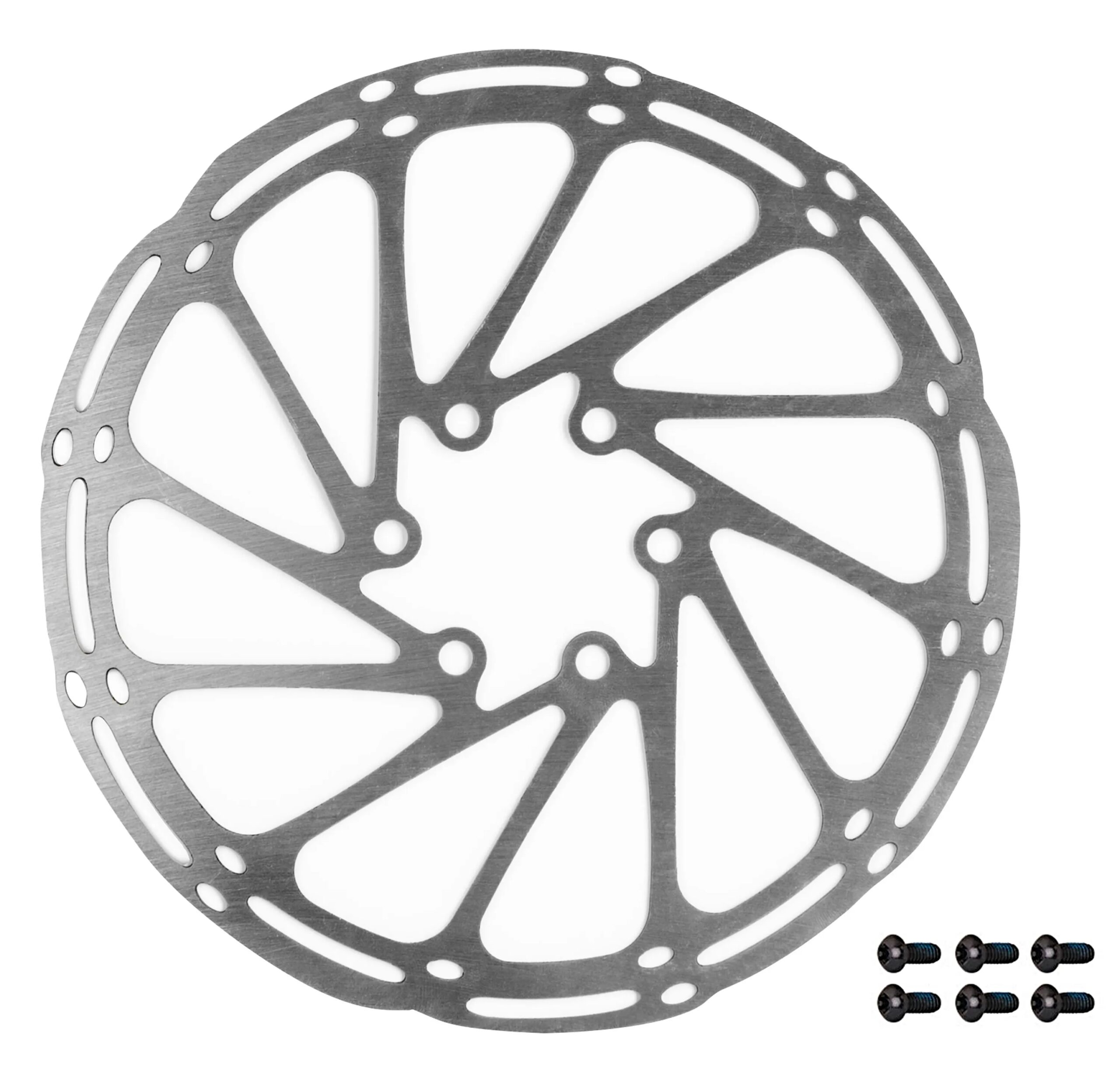 kotouč brzdový FORCE-8 160 mm, 6 děr, stříbrný