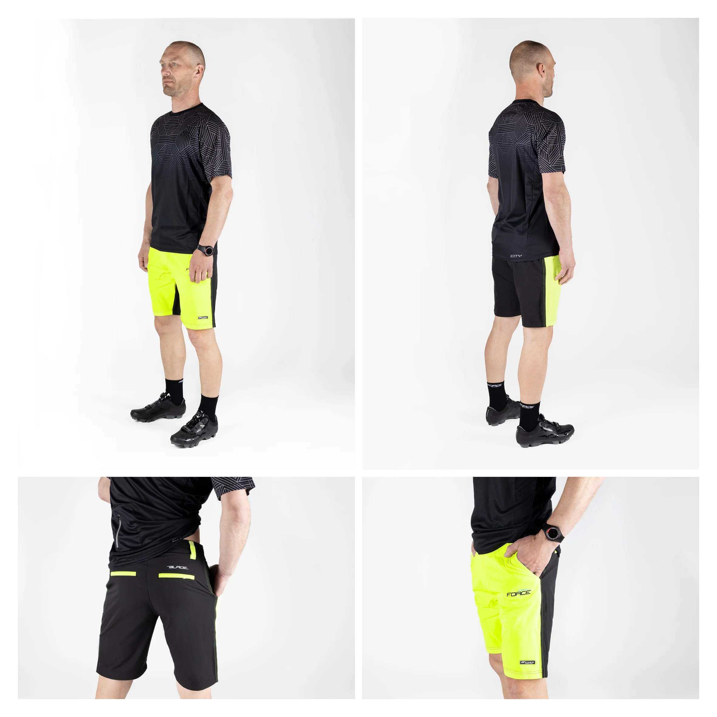 kraťasy F BLADE MTB odn. vložka, černo-fluo M - Obrázek 5