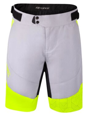 kraťasy F STORM MTB odnímatelná vložka šedo-fluo M