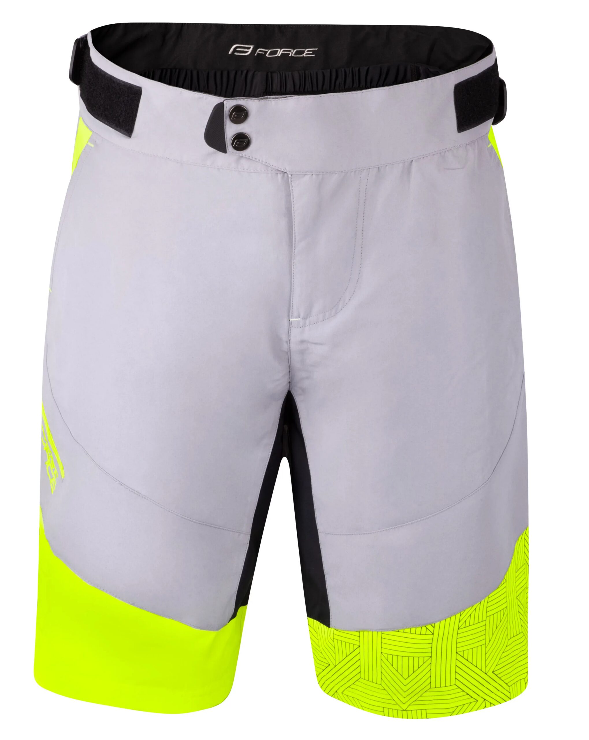 kraťasy F STORM MTB odnímatelná vložka šedo-fluo M