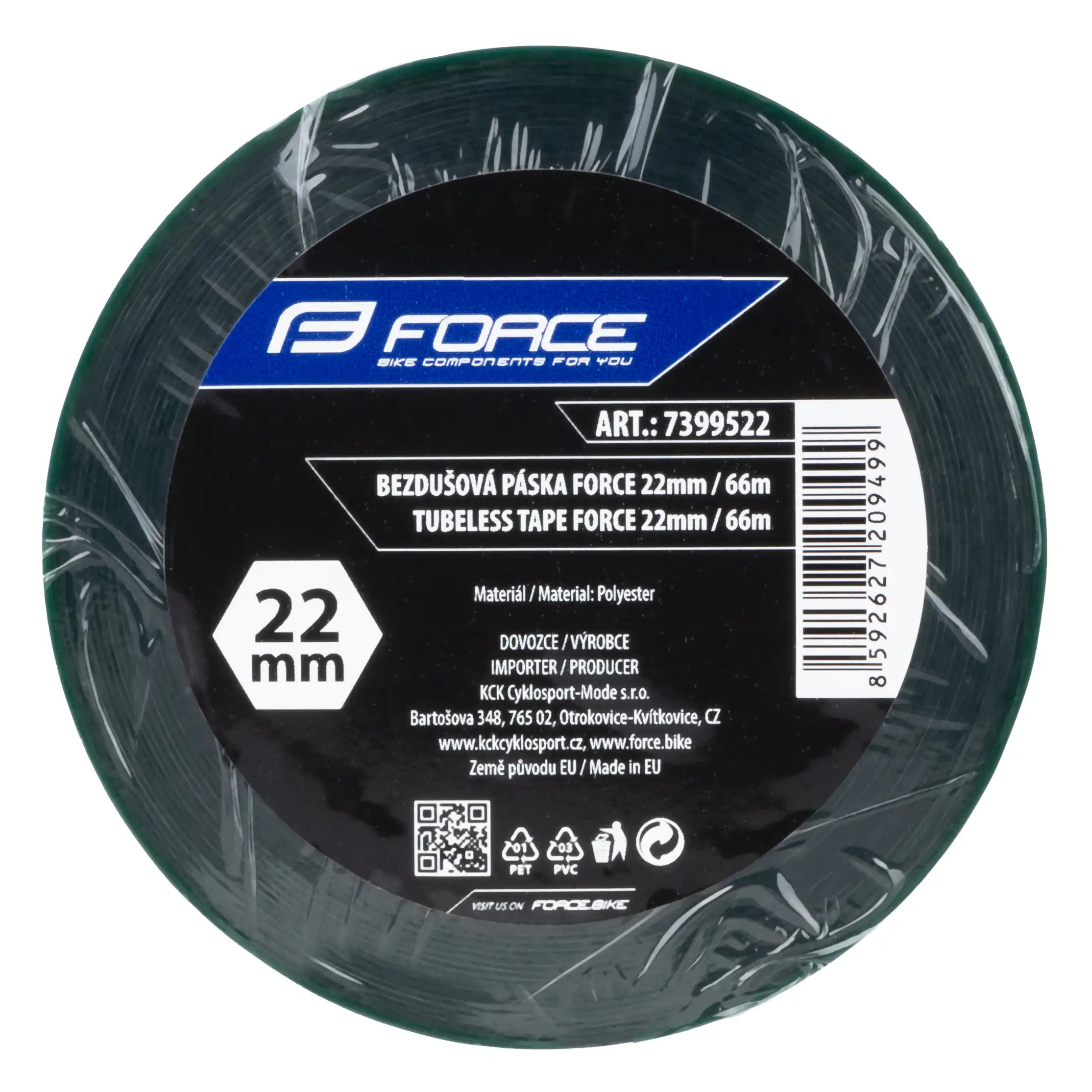 páska bezdušová FORCE Tubeless lepicí 22mm x 66m - Obrázek 2