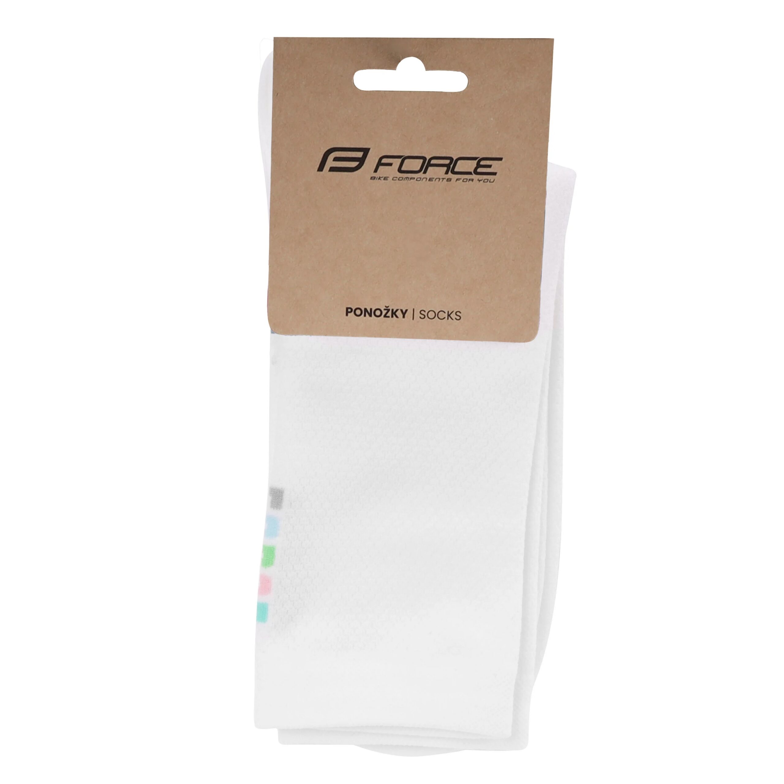 ponožky FORCE COLOUR dlouhé, bílé S-M/36-41 - Obrázek 3