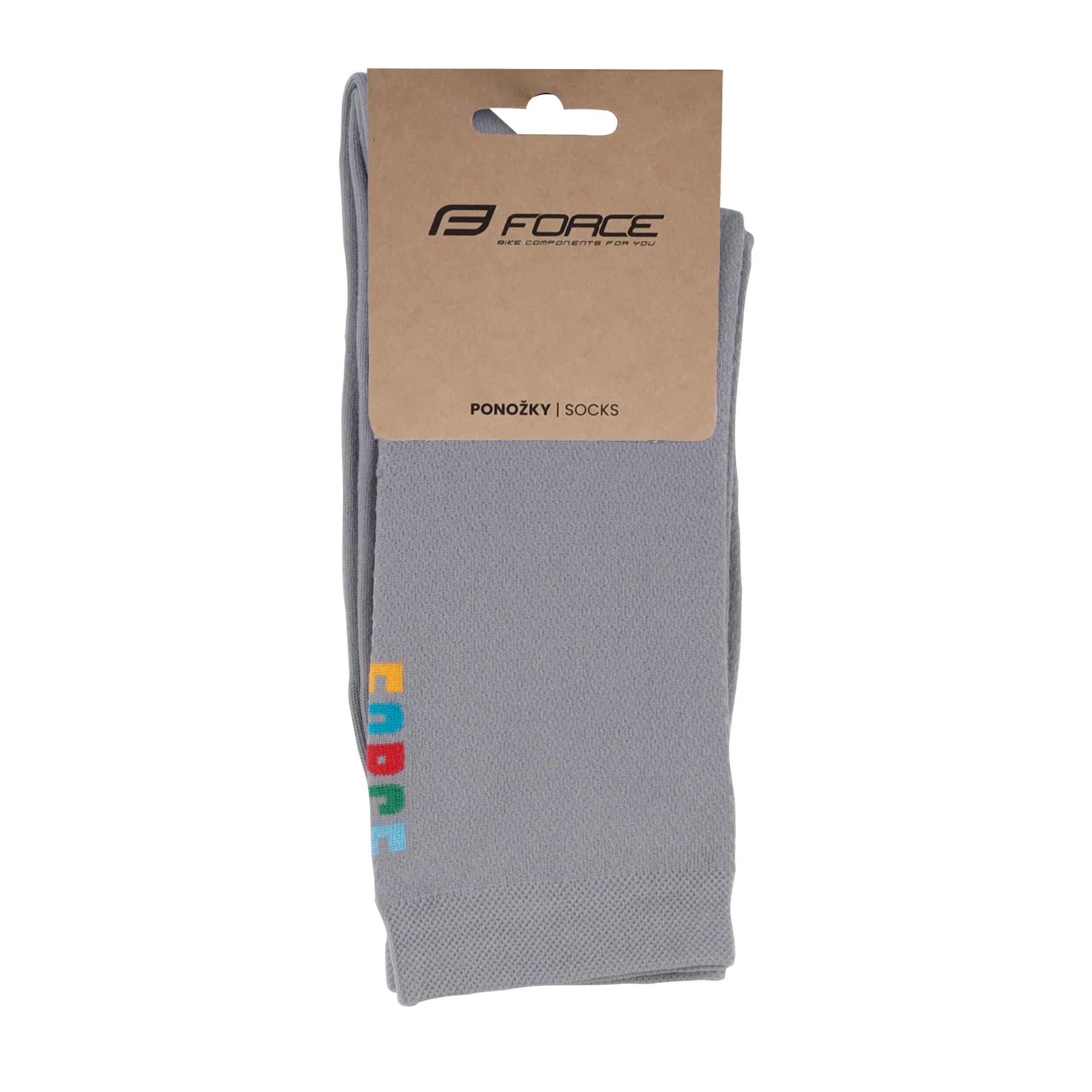 ponožky FORCE COLOUR dlouhé, šedé - Obrázek 3