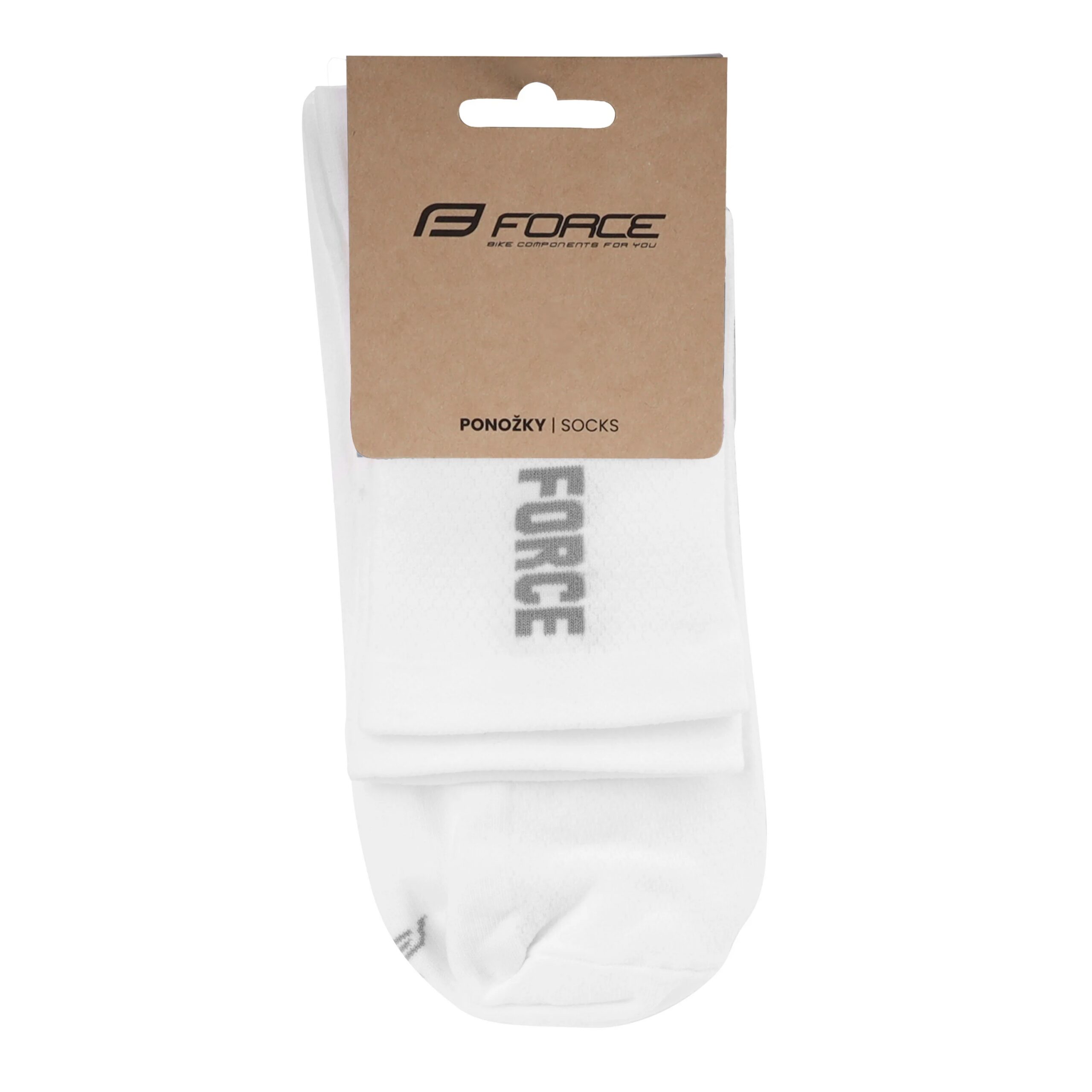 ponožky FORCE COLOUR krátké, bílé L-XL/42-46 - Obrázek 2