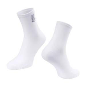 ponožky FORCE COLOUR krátké, bílé L-XL/42-46