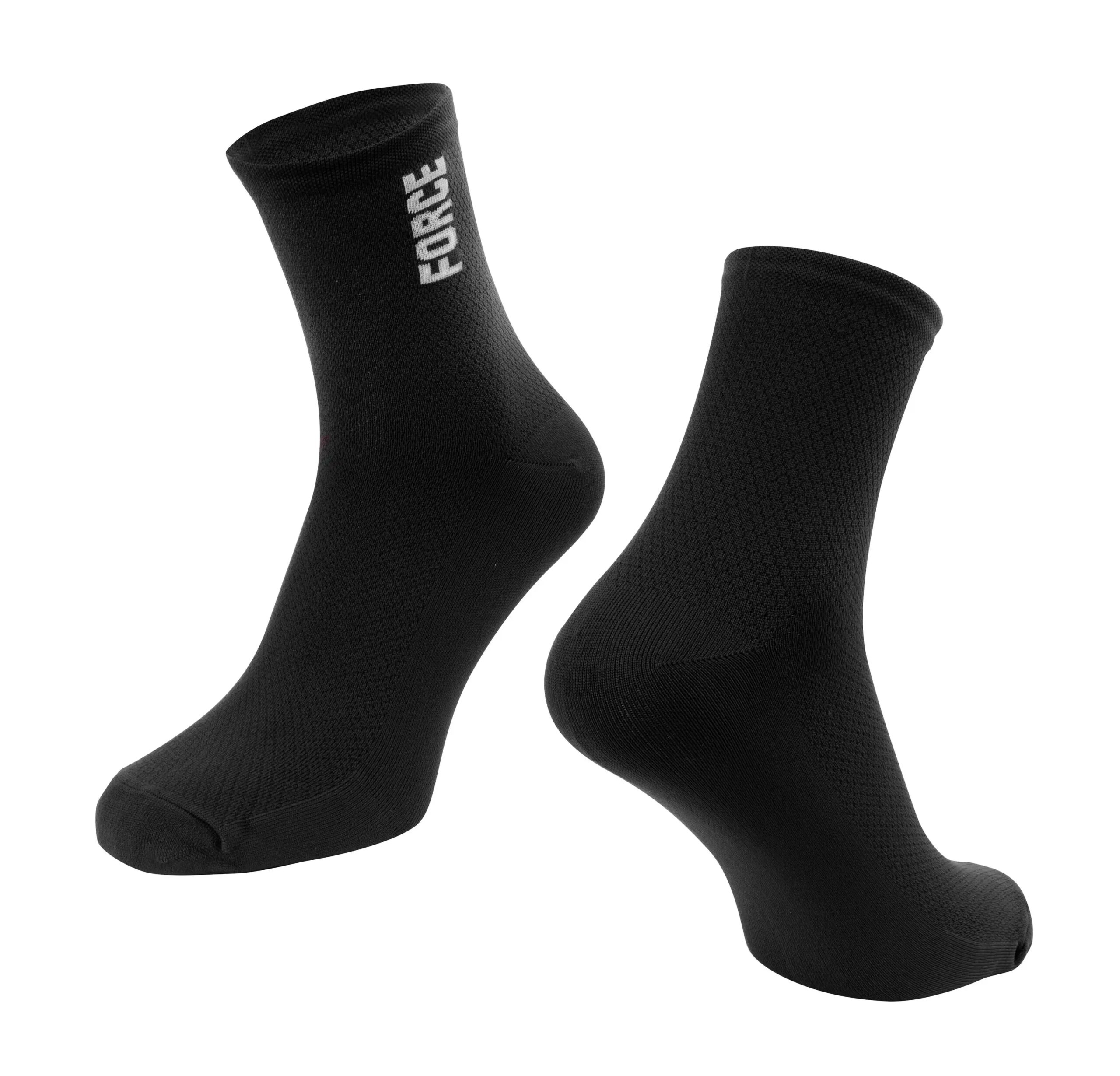ponožky FORCE COLOUR krátké, černé L-XL/42-46