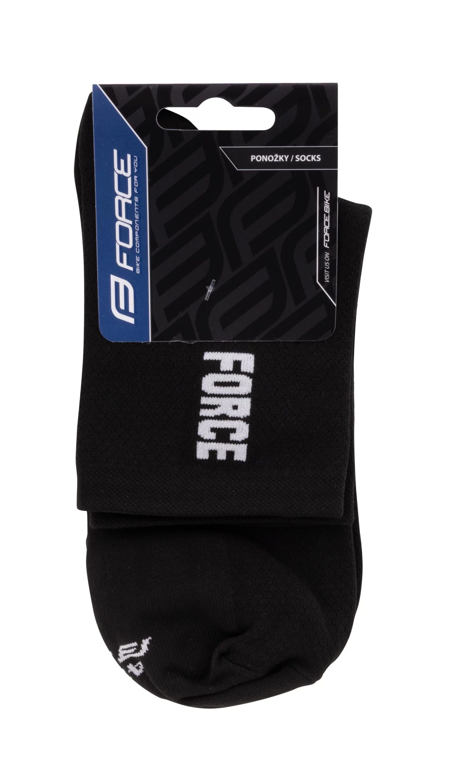 ponožky FORCE COLOUR krátké, černé S-M/36-41 - Obrázek 2