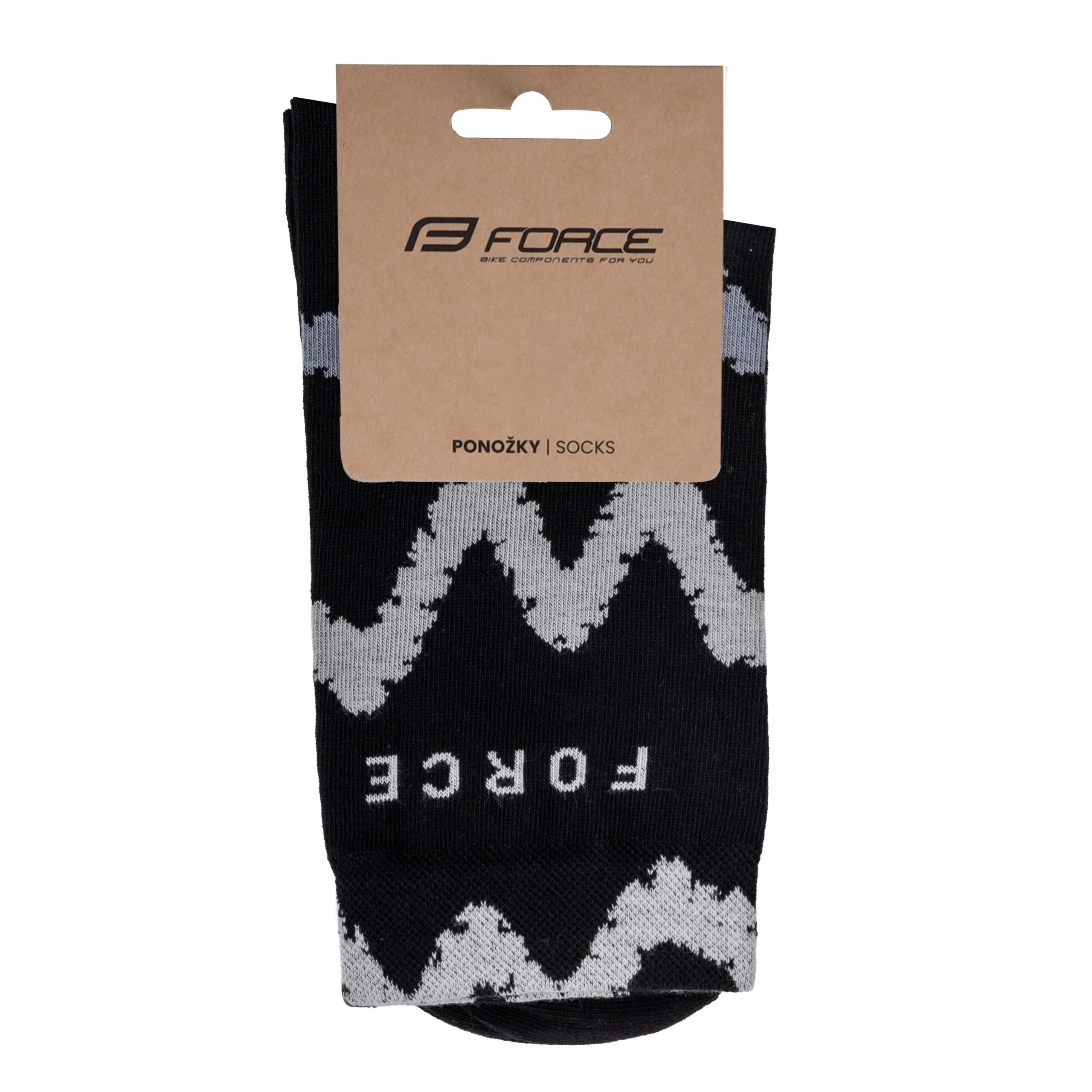 ponožky FORCE ENDURE, černo-šedé S-M/36-41 - Obrázek 2
