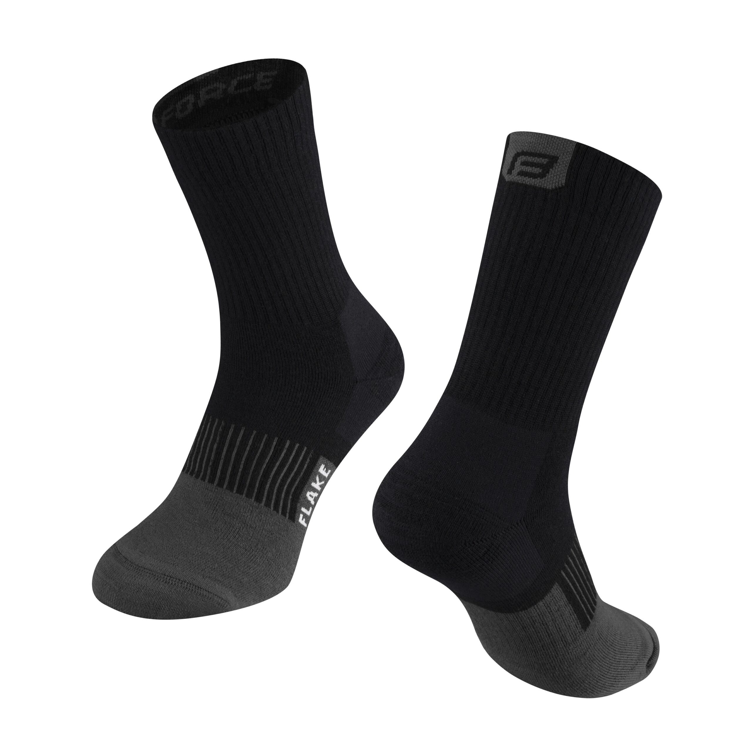 ponožky FORCE FLAKE termo, černo-šedé S-M/36-41
