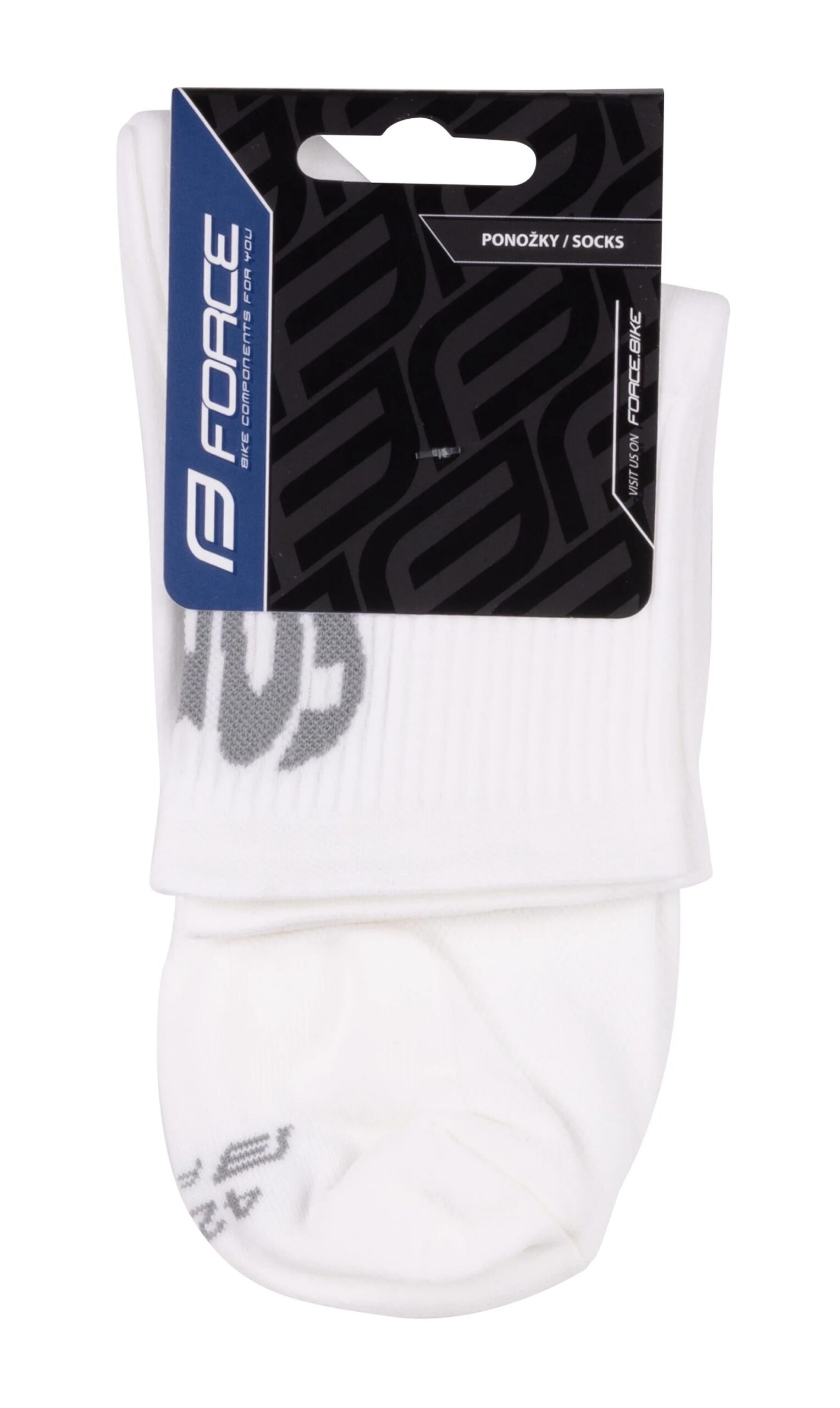 ponožky FORCE IN HEART krátké, bílé L-XL/42-46 - Obrázek 2