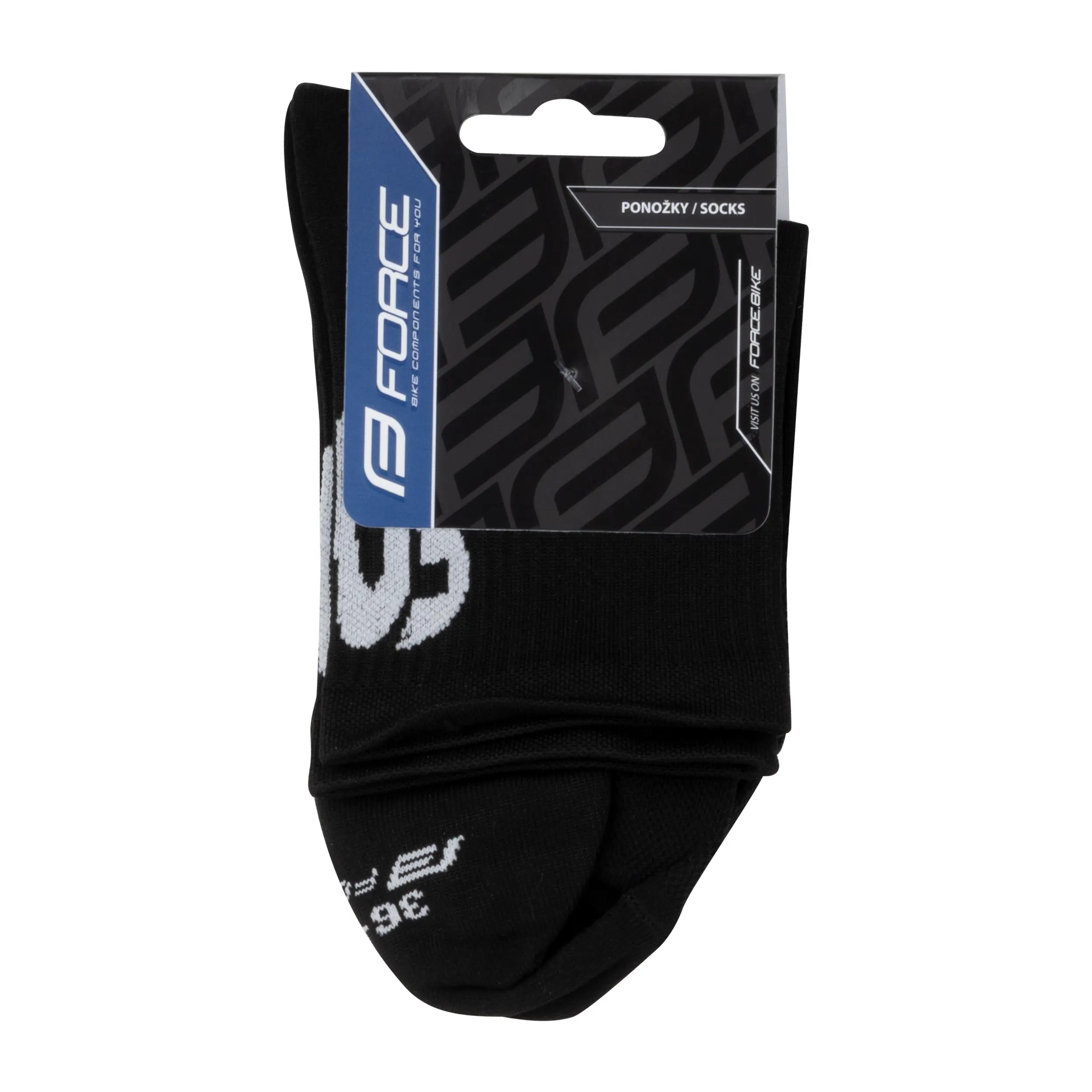 ponožky FORCE IN HEART krátké, černé L-XL/42-46 - Obrázek 2