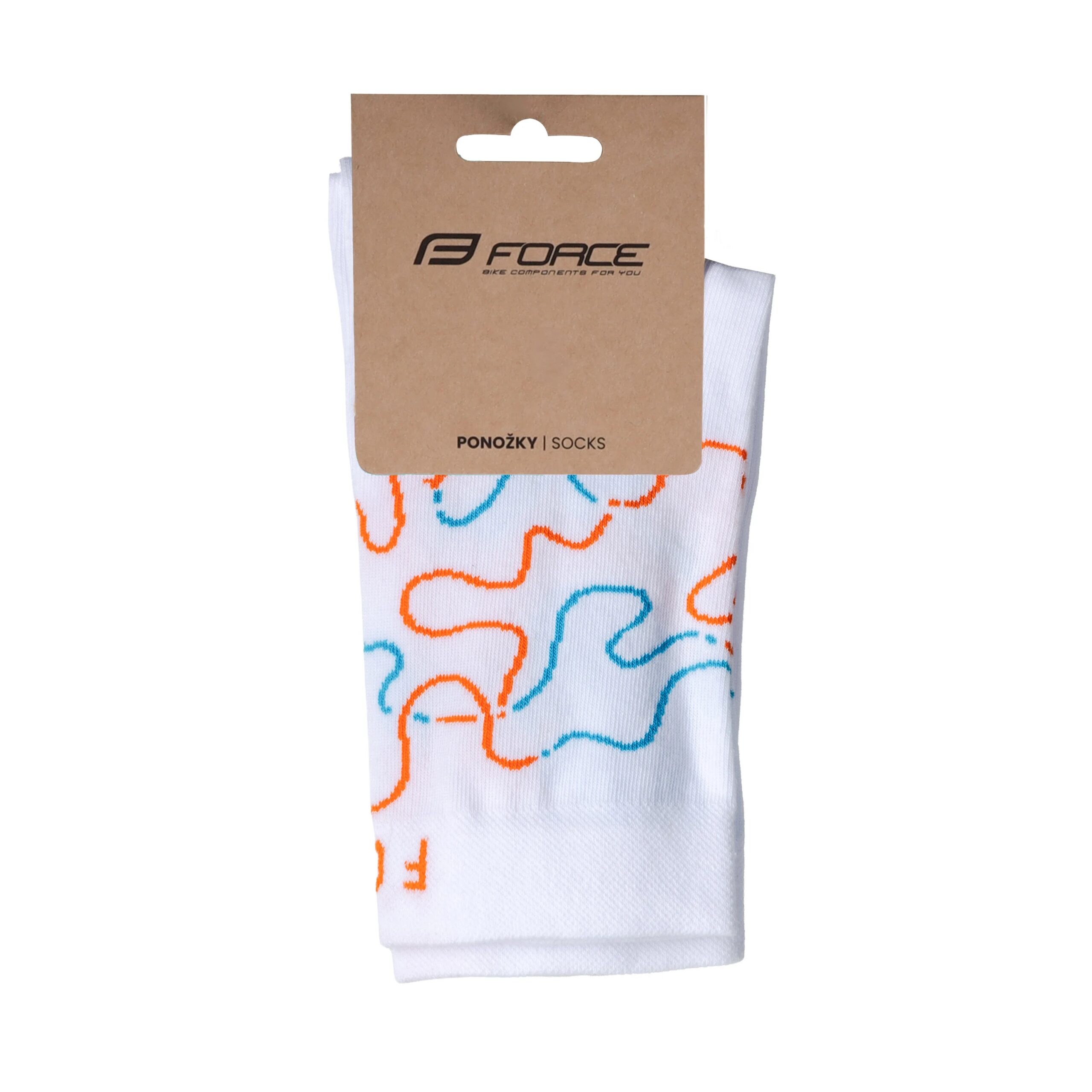 ponožky FORCE LIVERY, bílé L-XL/42-46 - Obrázek 2