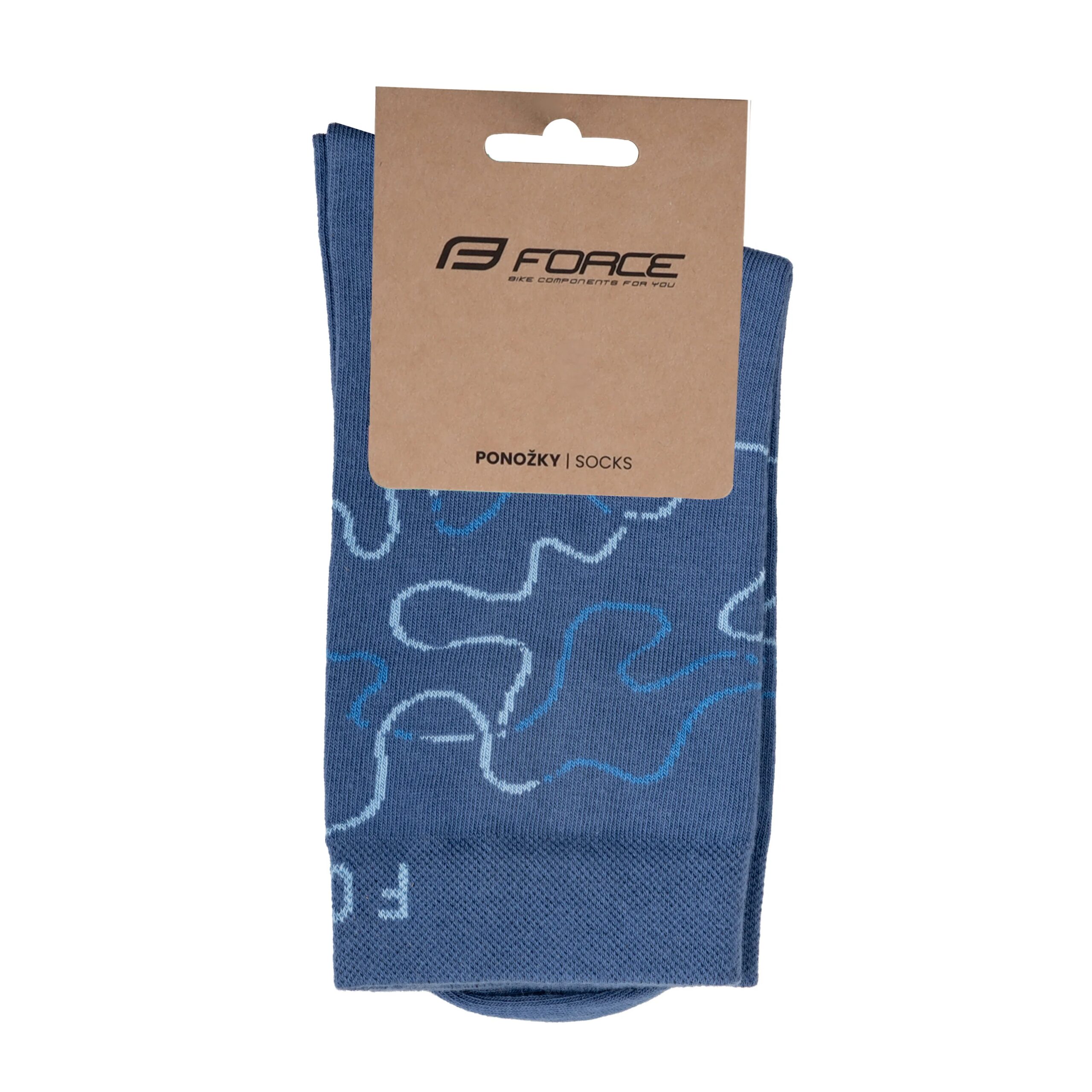 ponožky FORCE LIVERY, modré L-XL/42-46 - Obrázek 2