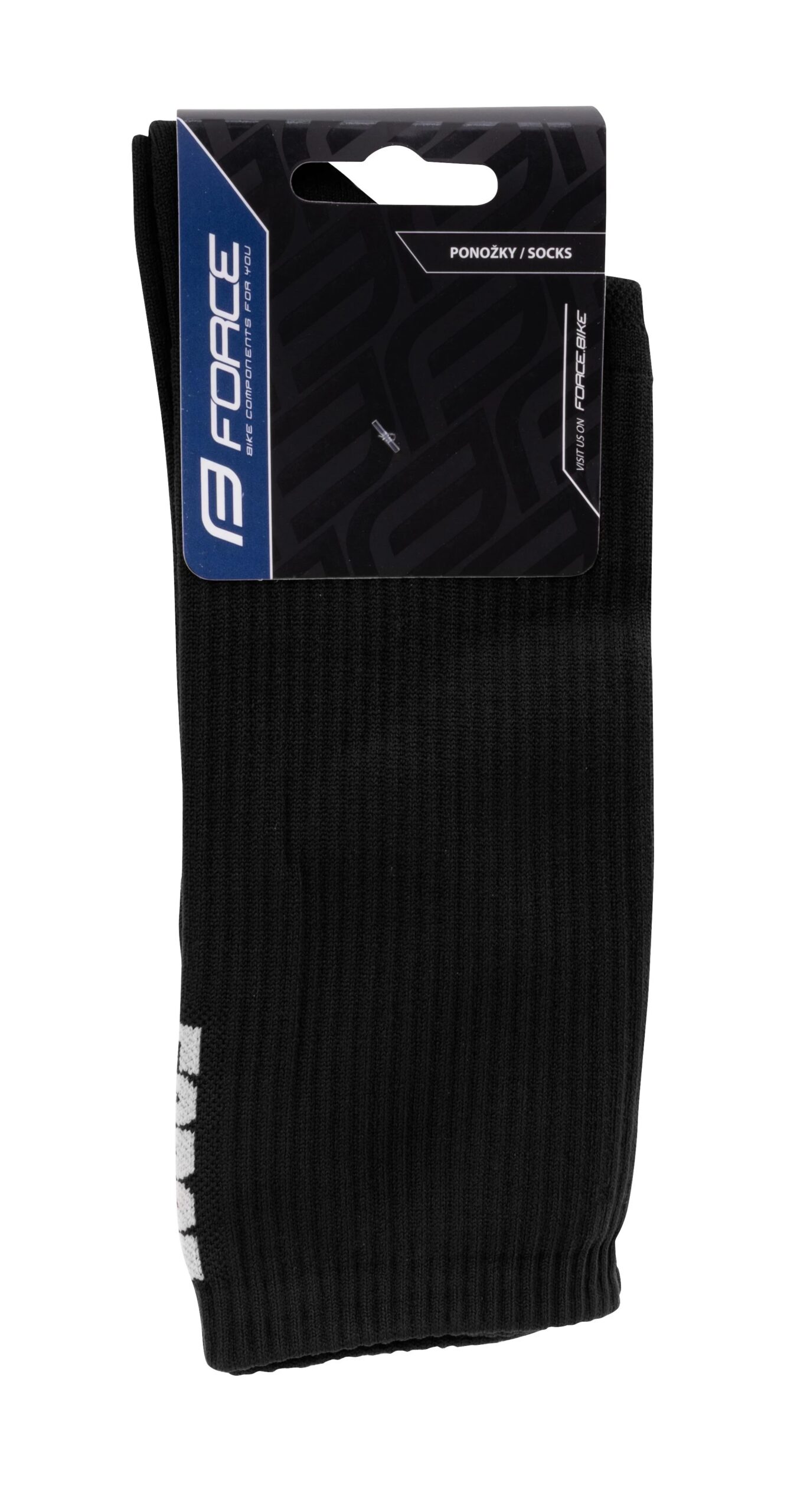 ponožky FORCE LONGER SLIM, černé L-XL/42-46 - Obrázek 3