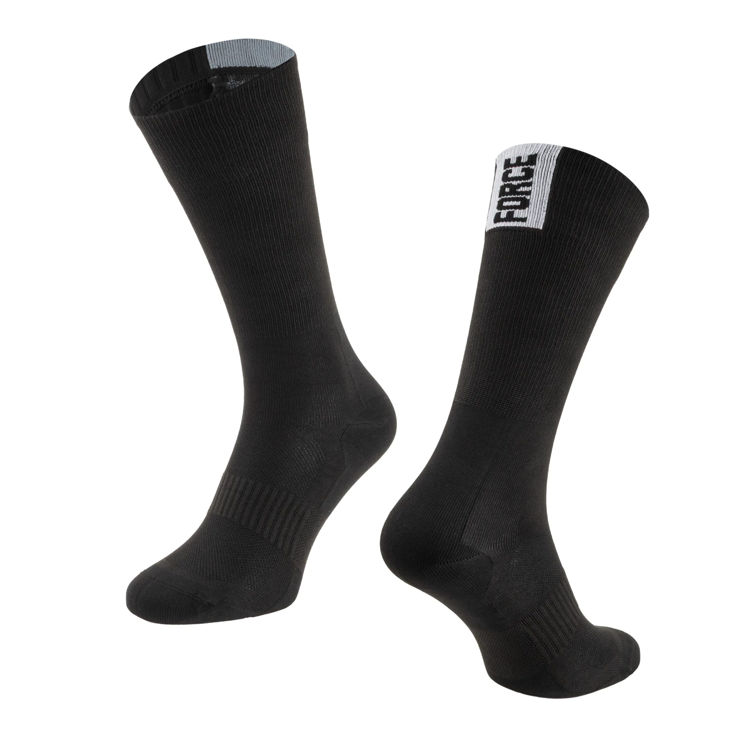 ponožky FORCE SECTOR, černé L-XL/42-46