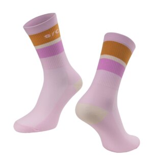 ponožky FORCE STRIPE dlouhé, růžové S-M/36-41
