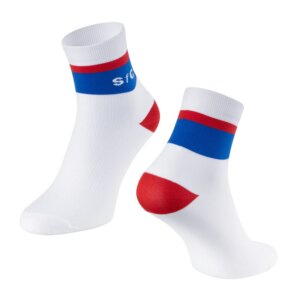 ponožky FORCE STRIPE krátké, bílo-modré S-M/36-41