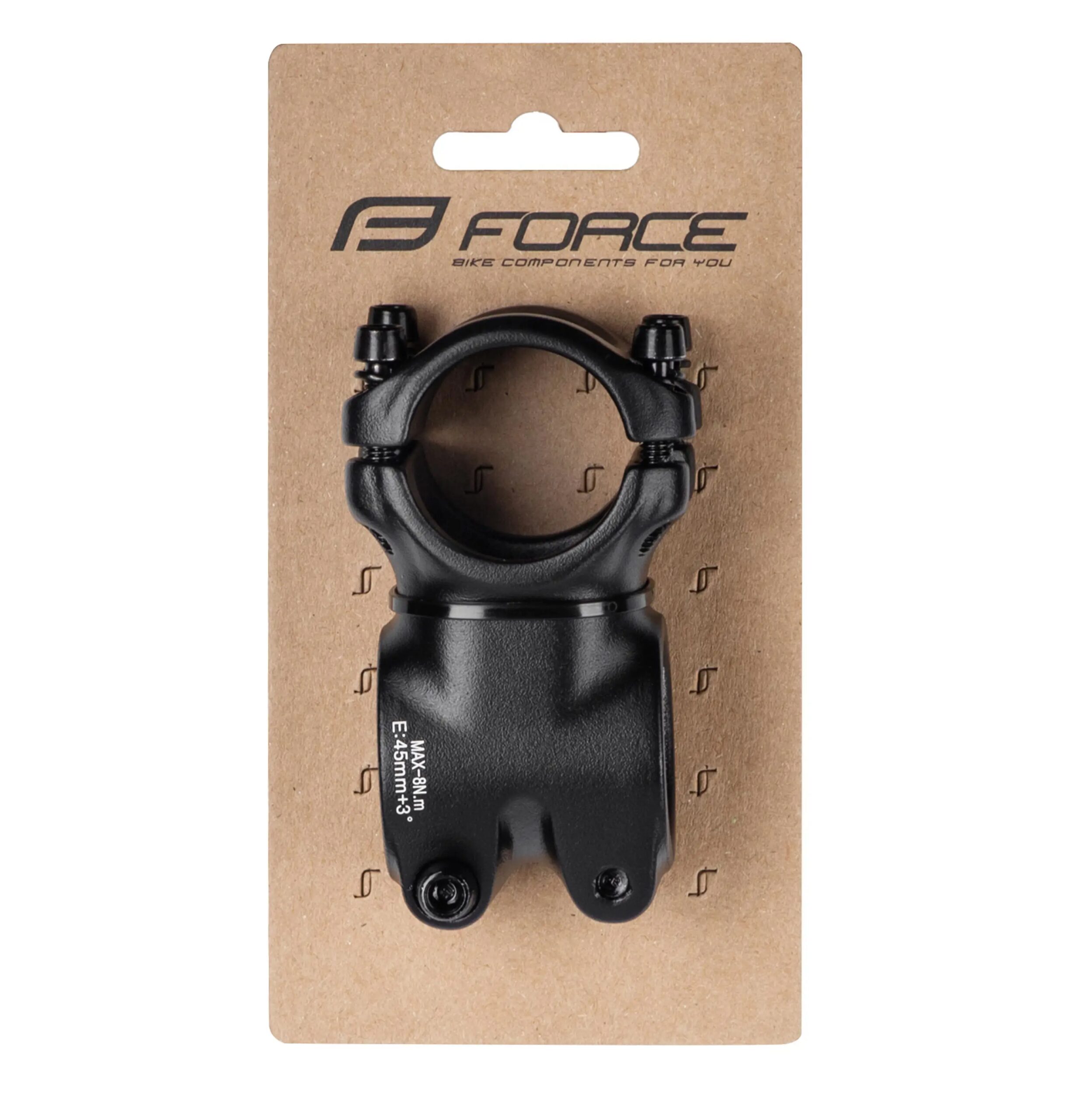 představec FORCE BASIC S4.5 31,8/45mm Al, černý - Obrázek 4