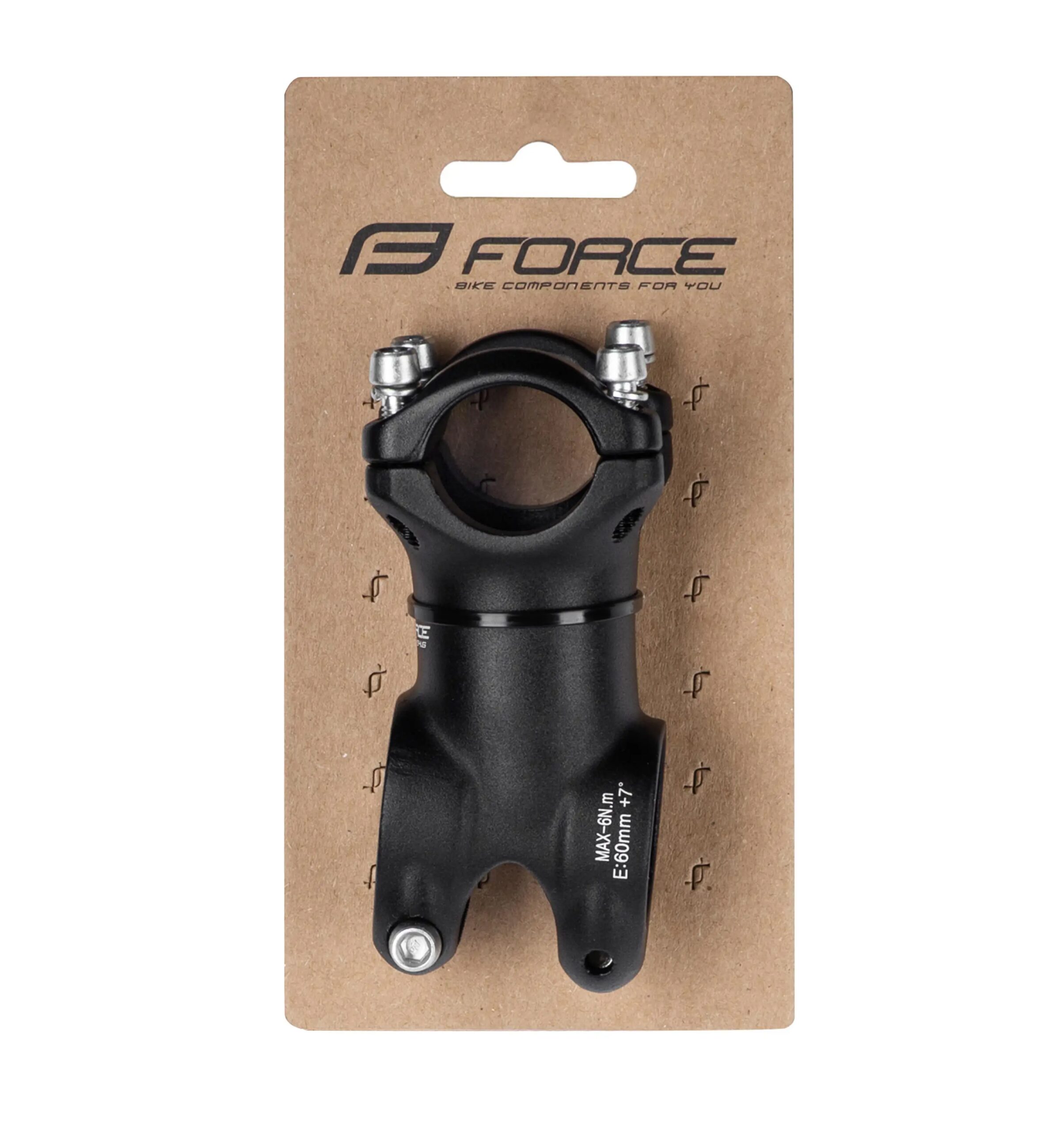 představec FORCE BASIC S4.6 25,4/60mm Al, černý - Obrázek 4