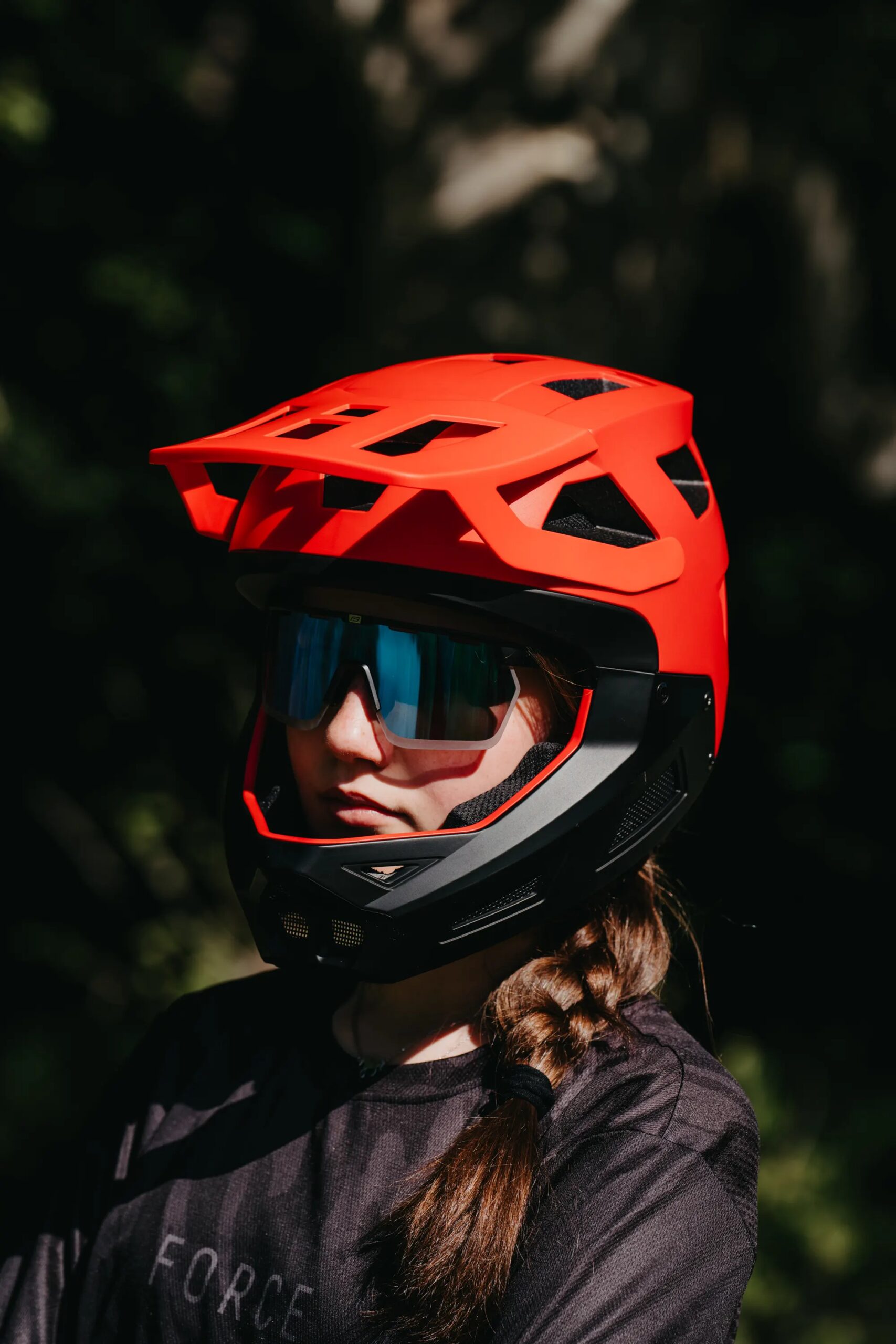 přilba FORCE DROP downhill, červeno-černá L-XL - Obrázek 7