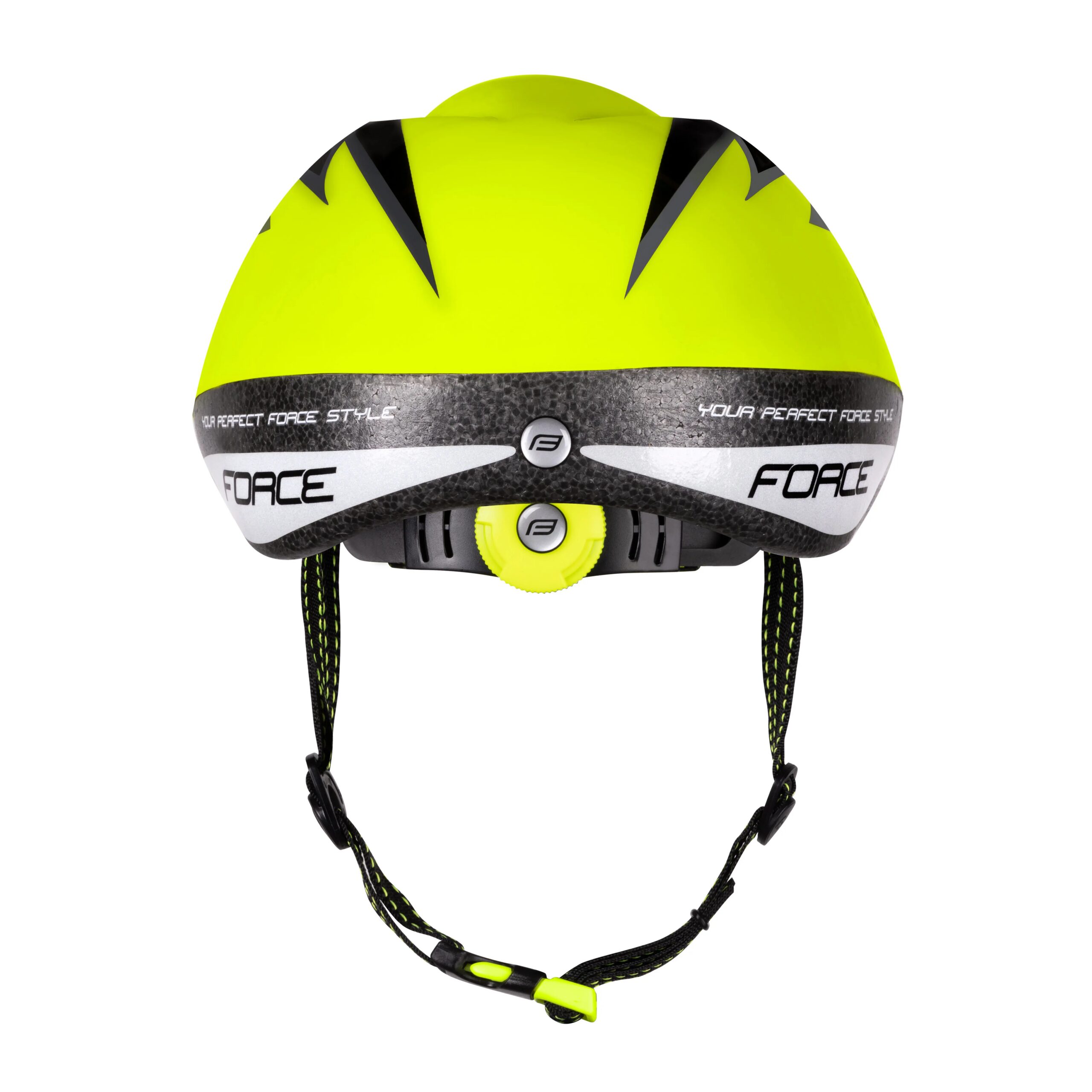 přilba FORCE FUN STRIPES dětská, fluo-černo-šedá - Obrázek 4