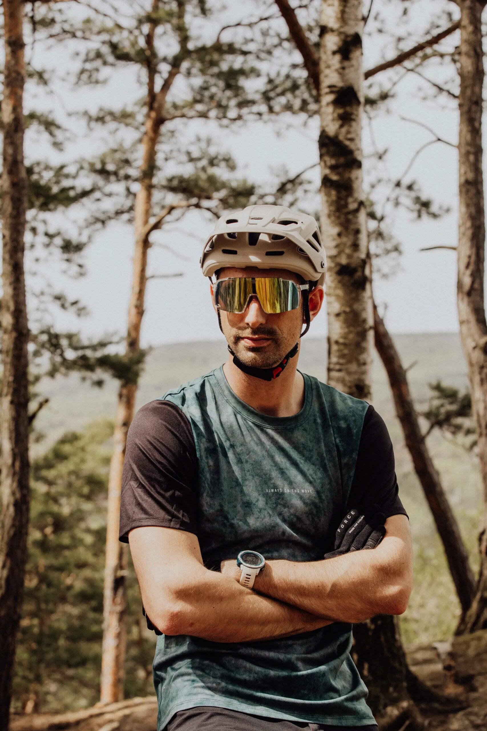přilba FORCE IBEX MTB, béžová, matná L-XL - Obrázek 6