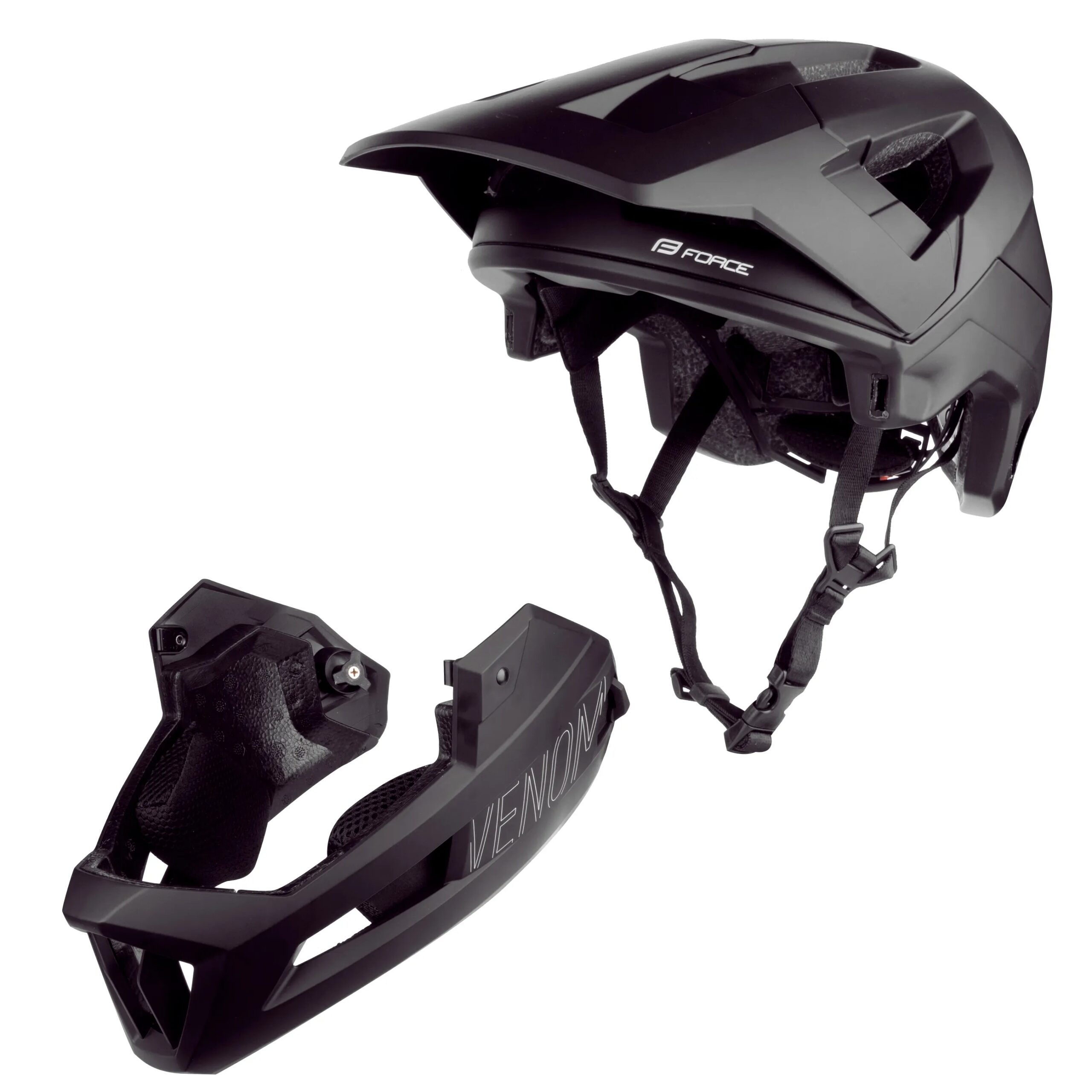 přilba FORCE VENOM downhill, černá L-XL - Obrázek 6