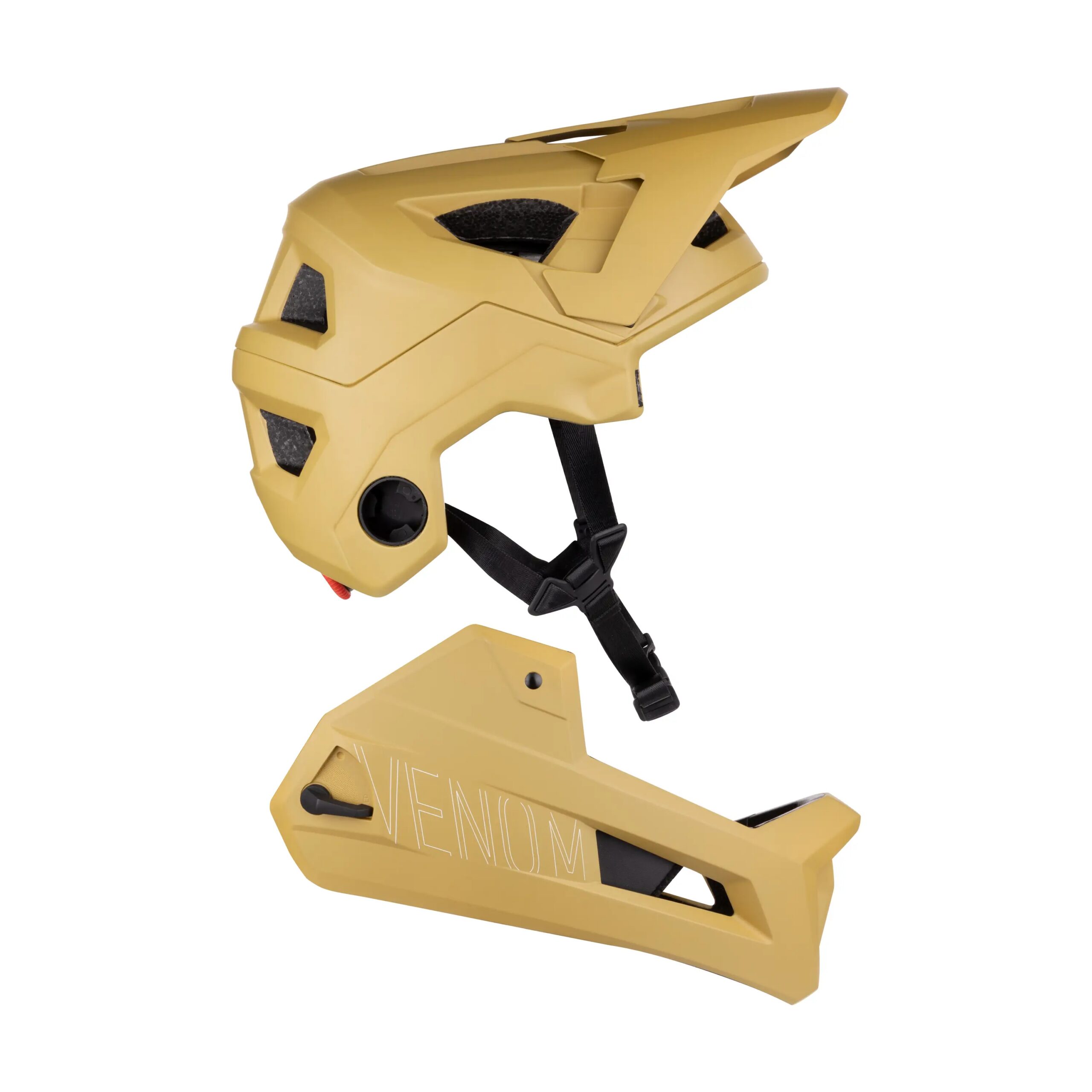 přilba FORCE VENOM downhill, hnědá L-XL - Obrázek 7