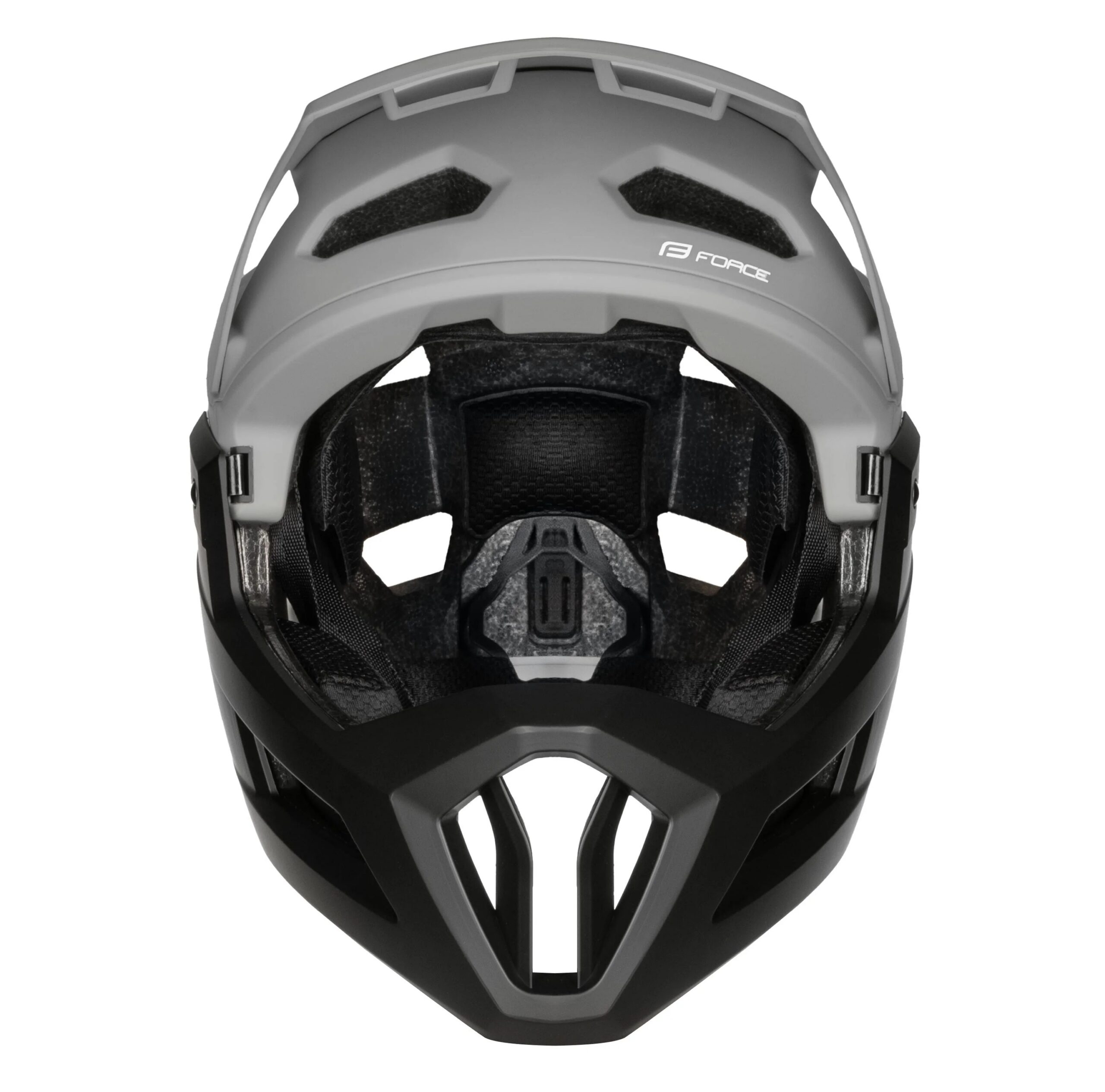 přilba FORCE VENOM downhill, šedo-černá L-XL - Obrázek 3