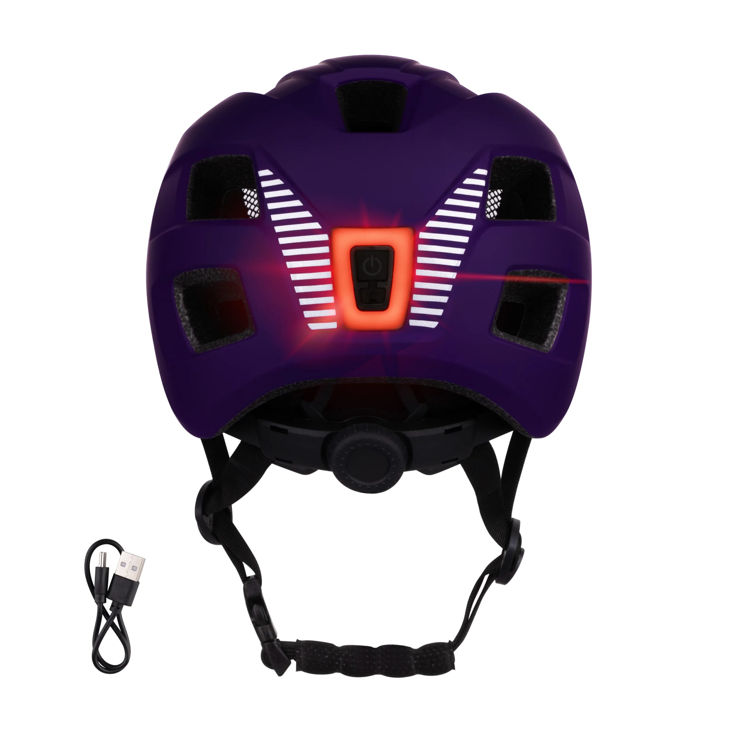 přilba FORCE ZEBU s blikačkou, fialová L-XL - Obrázek 6