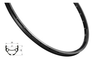 ráfek FORCE PRIME 622x21, 32děr, černý