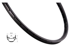 ráfek FORCE XC DISC 559x23, 36děr, černý