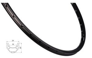 ráfek REMERX TopDisc 622x19, 36děr, černý