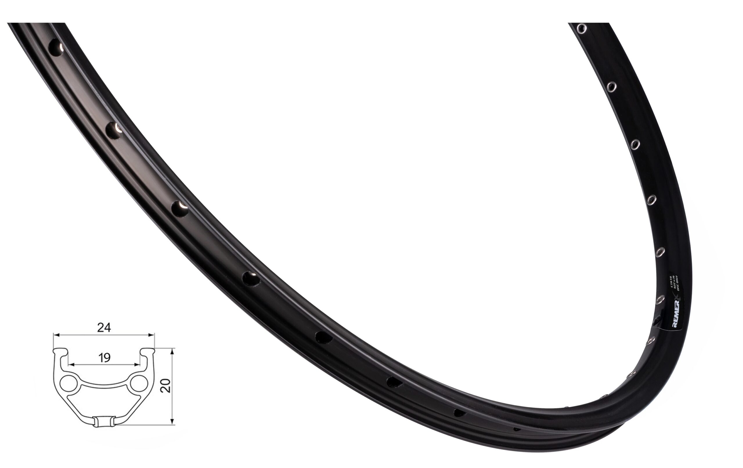 ráfek REMERX TopDisc 622x19, 36děr, černý