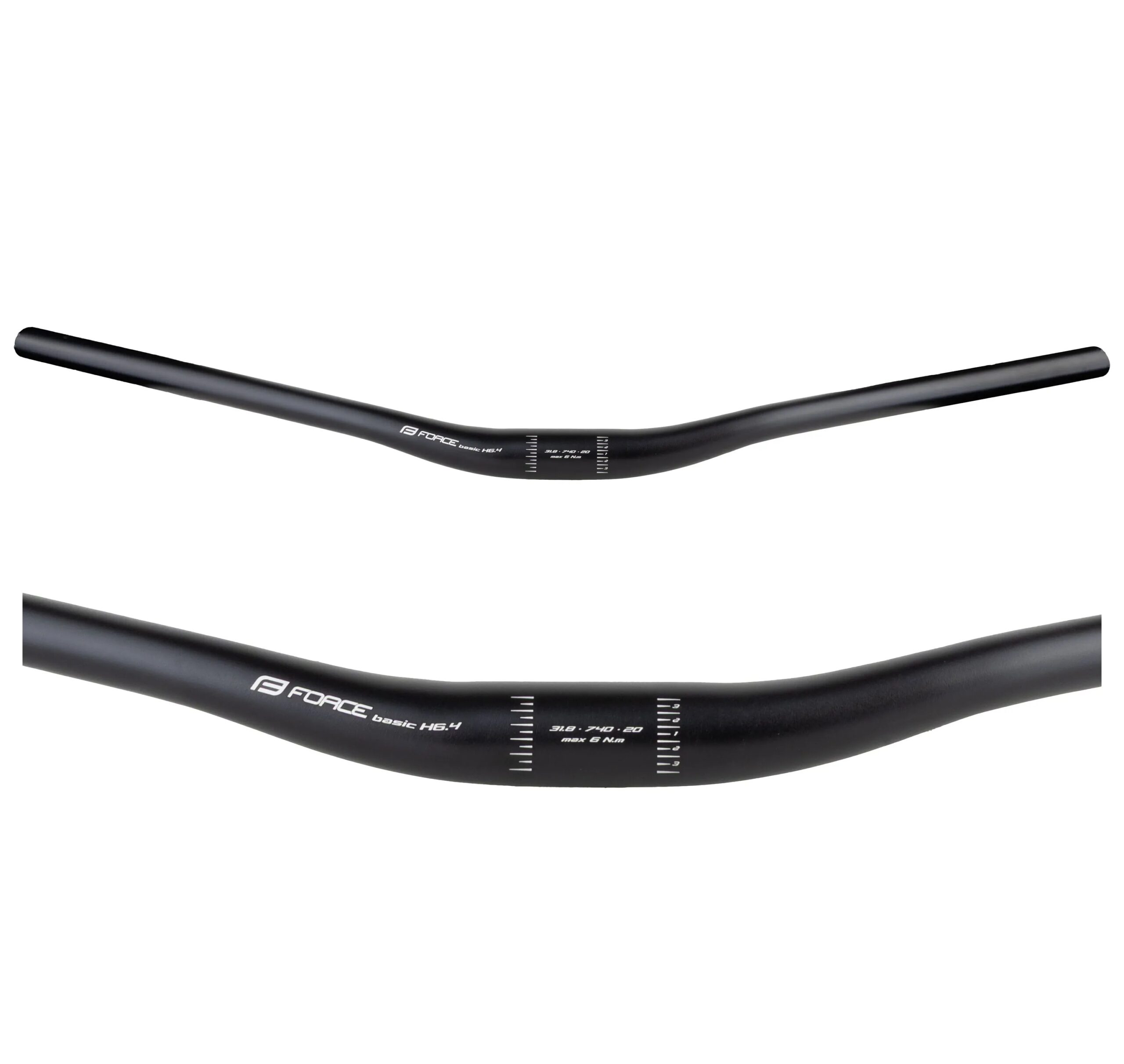 řídítka F BASIC H6.4 prohlé 31,8/740mm Al,črn. mat