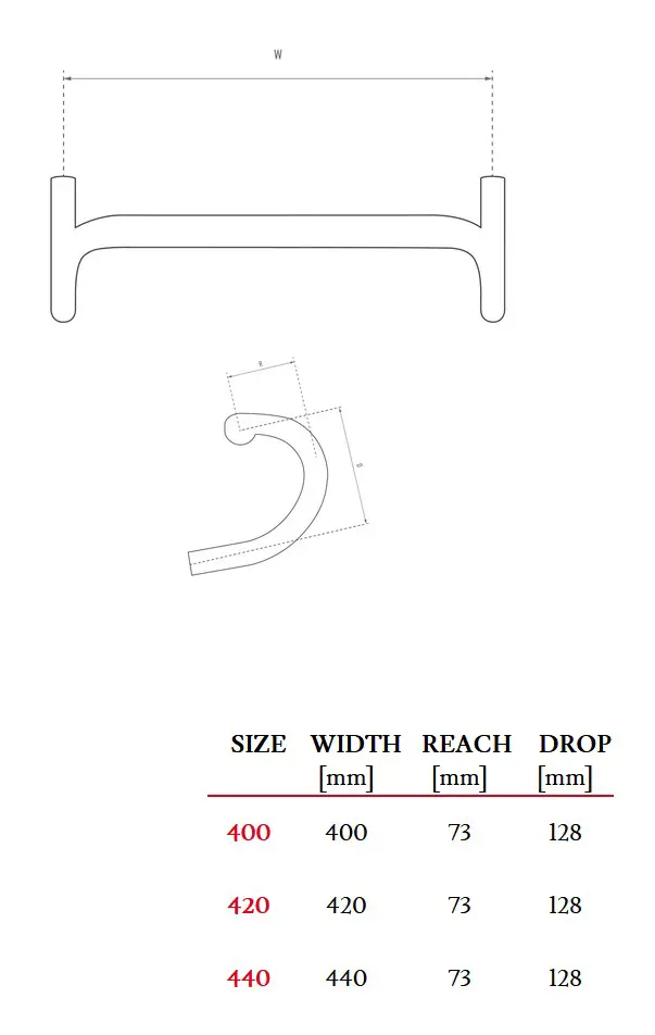 řídítka WILIER BARRA SL - 440 mm - z demontáže - Obrázek 5