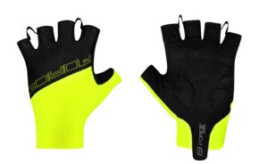 rukavice FORCE EVEN bez zapínání, fluo-černé