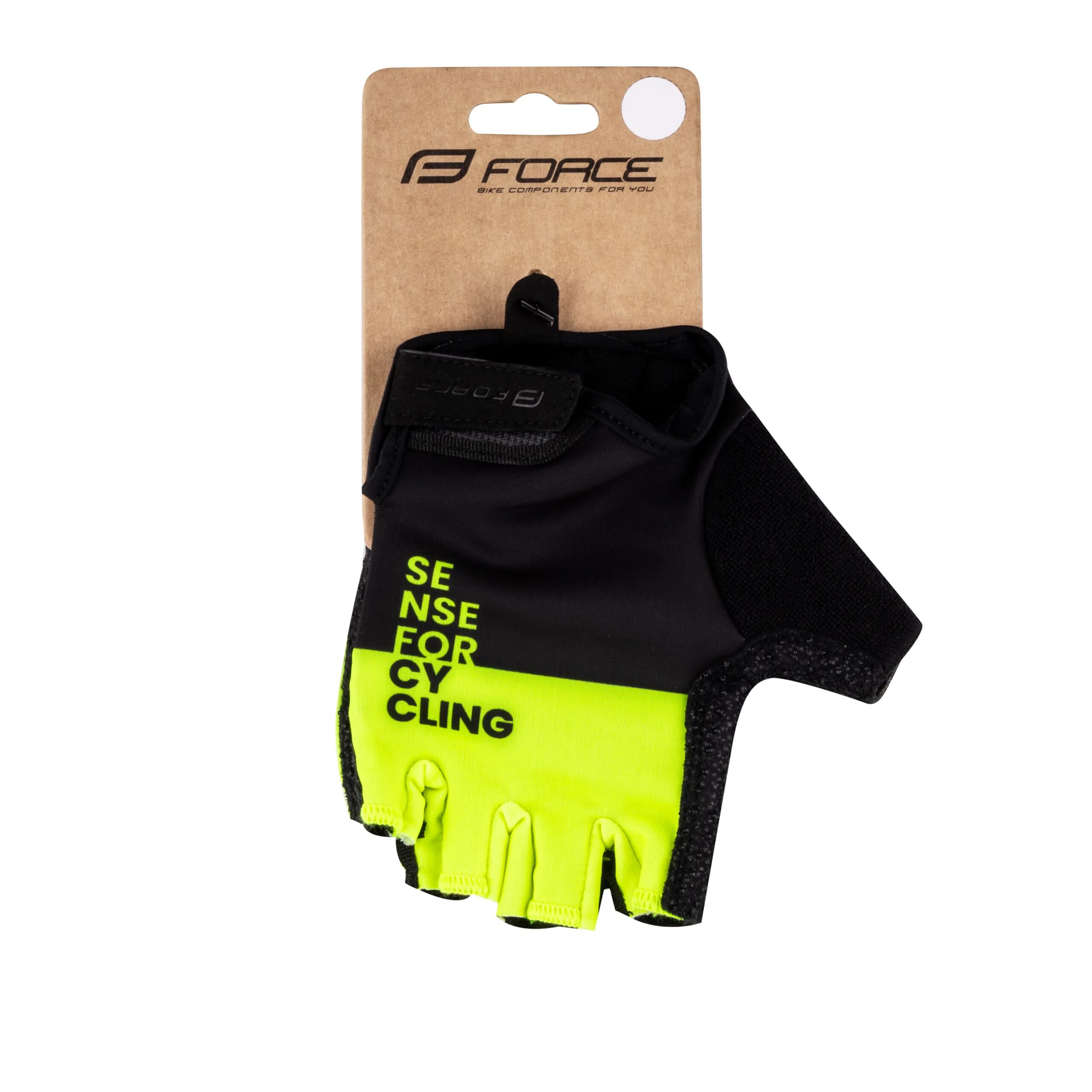 rukavice FORCE FINE, černo-fluo - Obrázek 2
