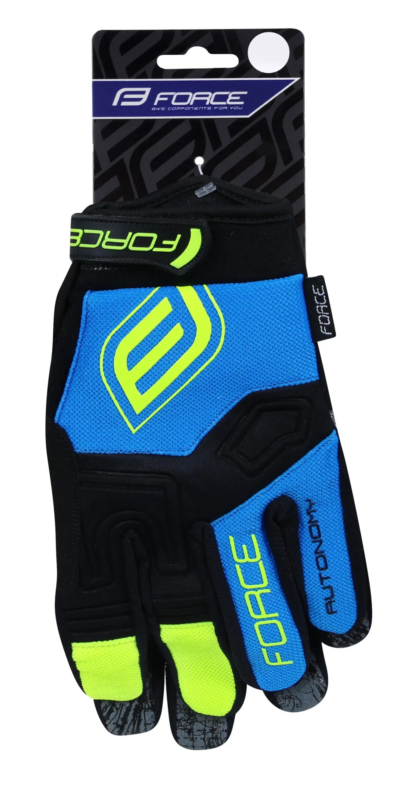 rukavice FORCE MTB AUTONOMY, černo-modré M - Obrázek 4