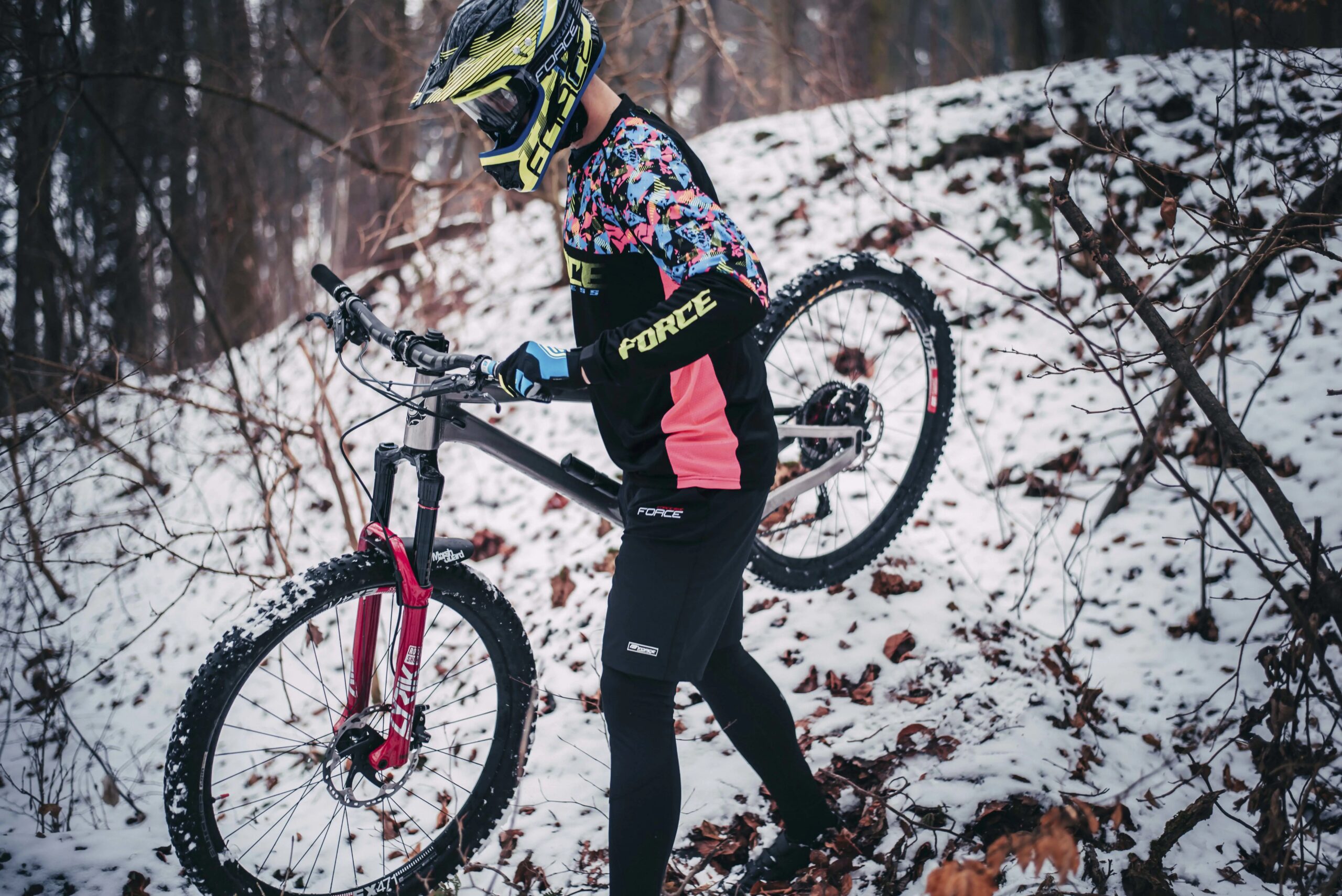 rukavice FORCE MTB AUTONOMY, černo-modré M - Obrázek 3