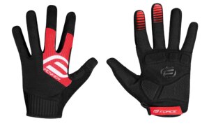 rukavice FORCE MTB POWER, černo-červené
