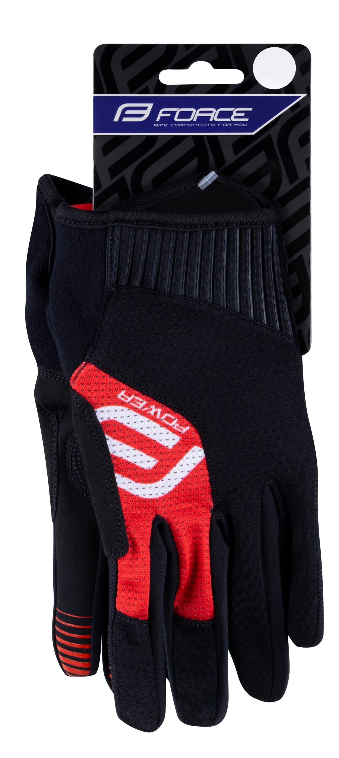 rukavice FORCE MTB POWER, černo-červené XL - Obrázek 3