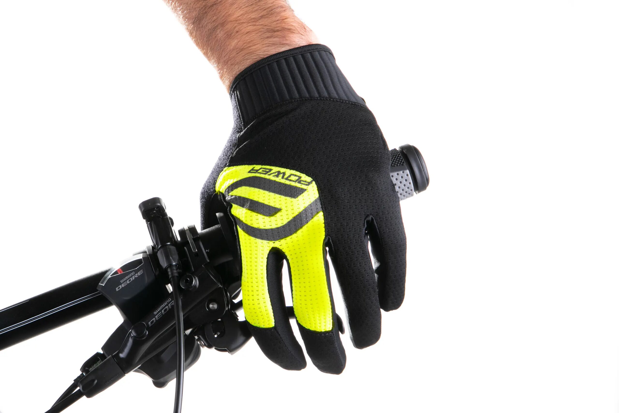 rukavice FORCE MTB POWER, černo-fluo - Obrázek 2
