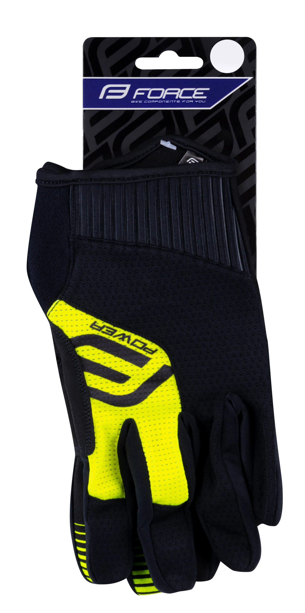 rukavice FORCE MTB POWER, černo-fluo S - Obrázek 3