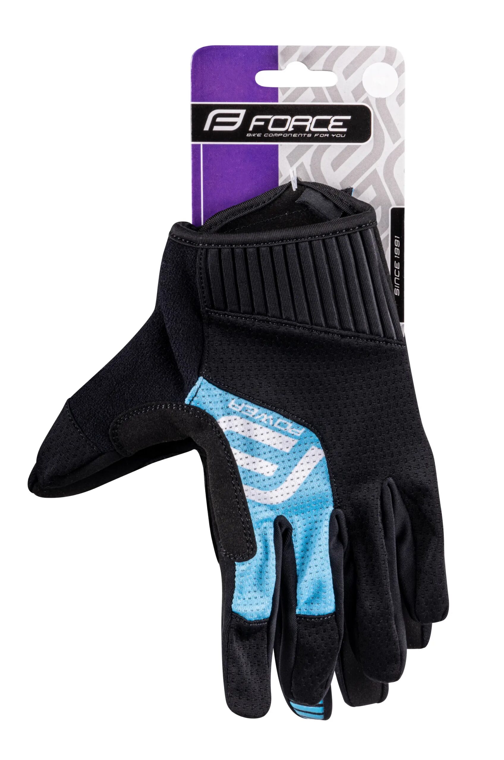 rukavice FORCE MTB POWER, černo-modré M - Obrázek 3