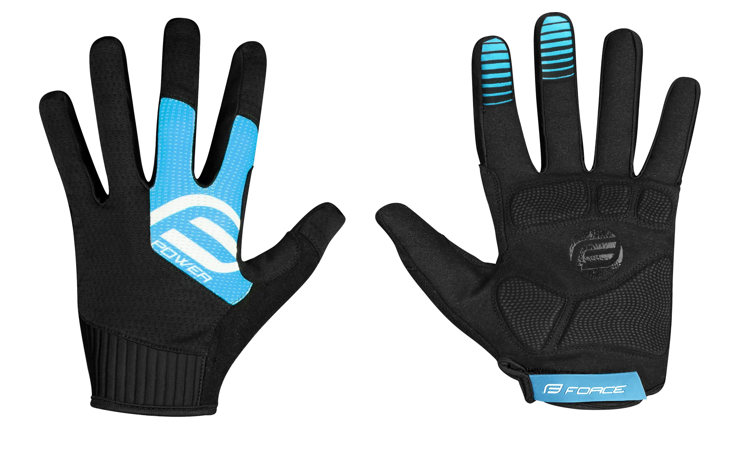 rukavice FORCE MTB POWER, černo-modré M