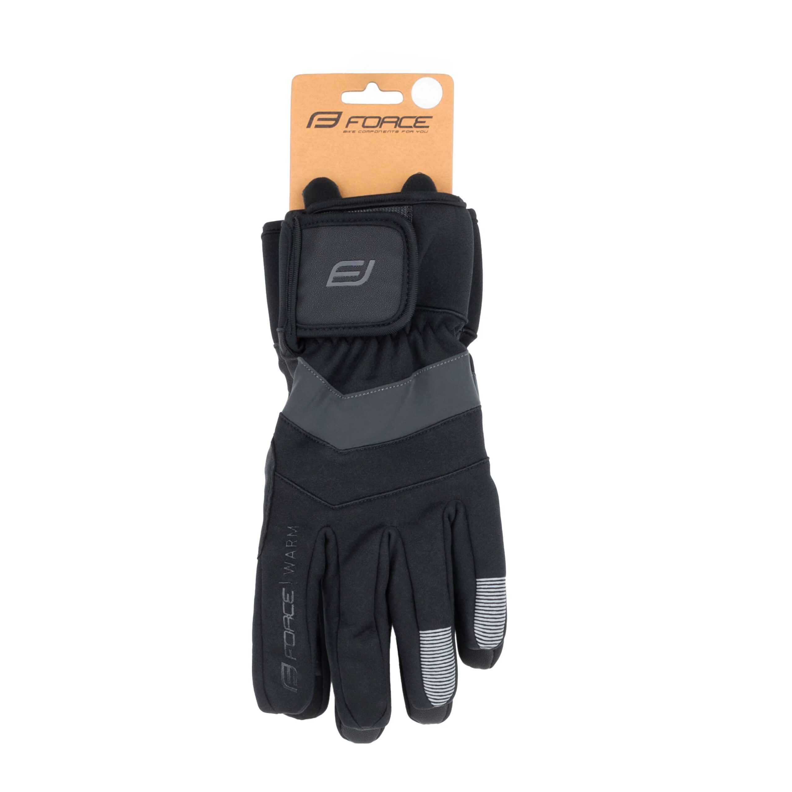 rukavice FORCE WARMER, černé S - Obrázek 2