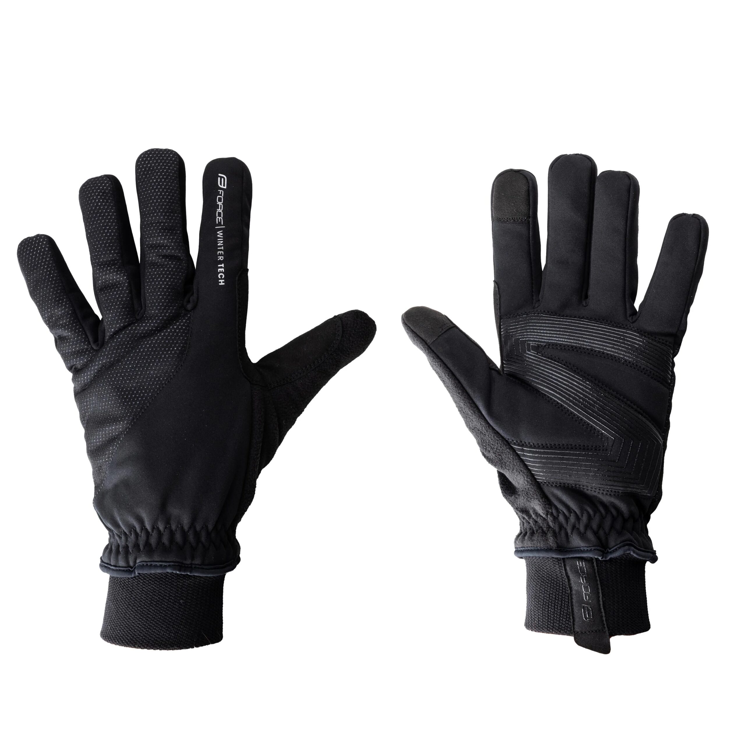 rukavice FORCE WINTER TECH, černé XL